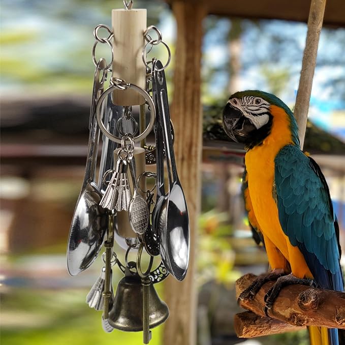 Bird Hanging Chew Toys: Macaws, African Greys, Cockatoos, Amazon Parrots & Lovebirds