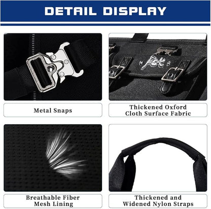 FCT Dog Backpack Carrier - Spine-Friendly for Midium to Large Dogs (18-30 lbs), Horizontal Design Dog Carrier with Adjustable Back Straps,Legs-Out Comfort for Travel/Hiking/Cycling (Black, Size L)