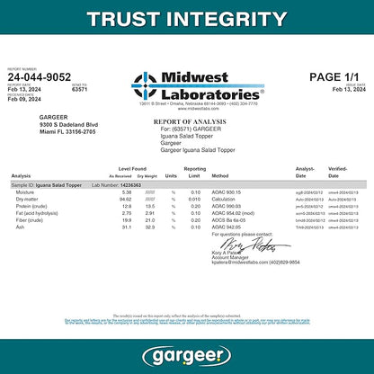 2oz Iguana Food Supplement, Flower Salad Mix Topper. Supercharge Juveniles & Adults Appetite, Health & Immune System. Complete Diet, Rich with Vitamins, Made in The USA. Enjoy!