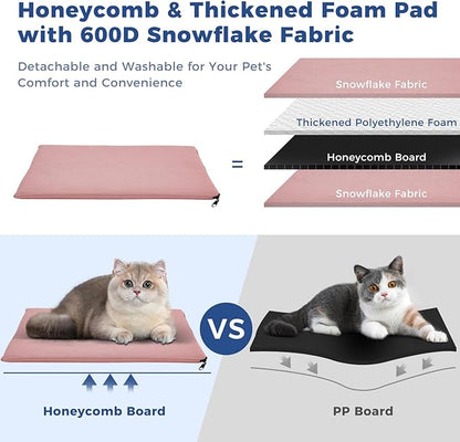 Apollo Walker Dog & Cat Carrier Backpack for 4-18lb Pets - Ventilated Safe Design with Padded Back Support, Breathable Mesh Pet Backpack for Hiking, Travel, Outdoor (Pink)