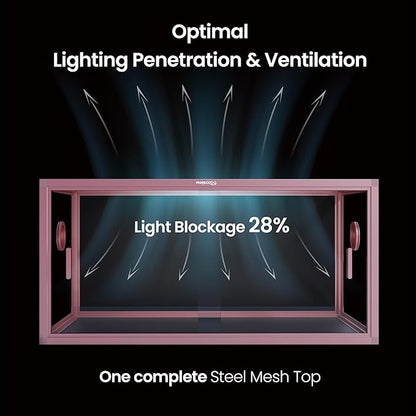 50 Gallon Bearded Dragon Tank, Reptile Enclosure for Easy Maintenance, Front Opening Reptile Tank with Top Screen Ventilation & Glass Sliding Door 36''x18''x18''