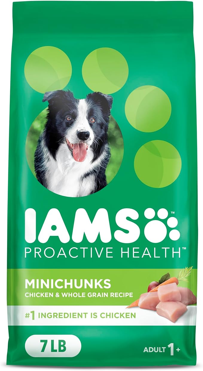 IAMS Proactive Health Minichunks Adult Dry Dog Food with Real Chicken, 7 lb. Bag