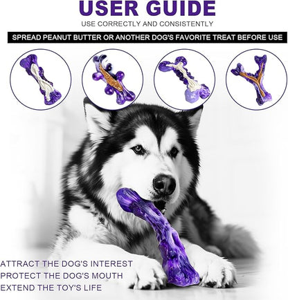 4-Pack Indestructible Chew Toys for Extra-Large Dogs - Aggressive Chewers, Durable Nylon Bone, Heavy Duty Long-Lasting Dog Toys for Large Breed & Strong Chewers