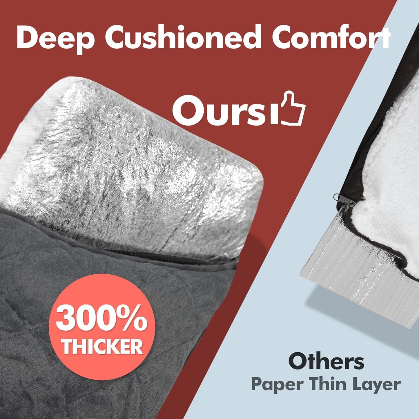 Mora Pets Self Heating Cat Bed Self Warming Cat Bed Thick Thermal Pet Bed Mat 24 x 18 Inches Removable Washable Cover for Outdoor Indoor Cats and Dogs Fur Grey Small