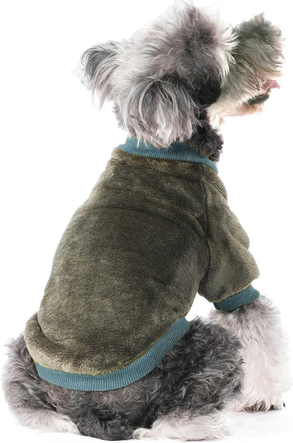 FabriCastle Dog Sweaters, 3-Pack Dog Clothes for Small Dogs Male & Cats, Ultra Soft and Warm Pet Coats XXS - XXL, Winter Pet Jackets, Doggy Apparel Costumes, Puppy Outfits (Camel,Khaki,Olive, X-Large)