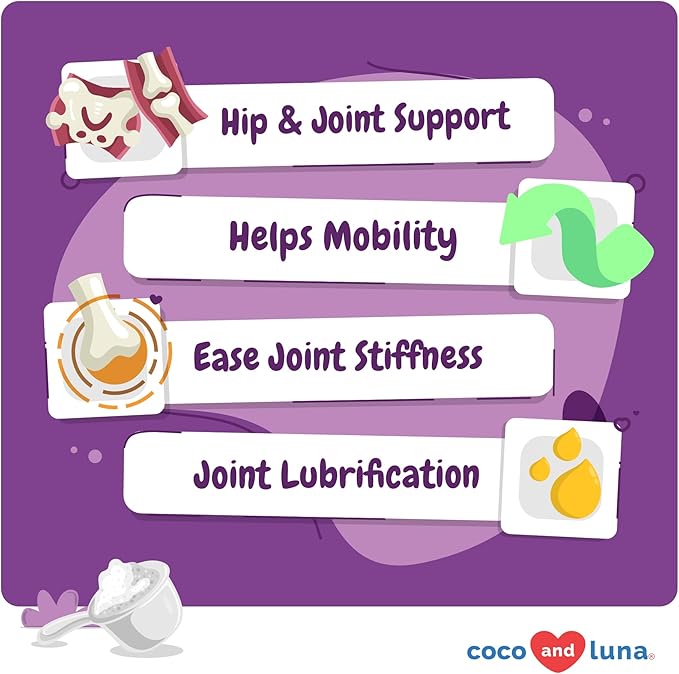 Glucosamine for Cats - 4.23oz/120g Powder - Hip and Joint Supplement for Cats with Green Lipped Mussel, MSM, Chondroitin, and Vitamin E