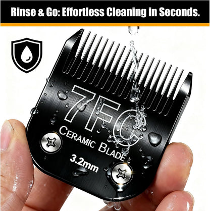 Dog Grooming Clipper Blades Replacement Compatible with Andis Dog Clippers,Most OsterA5, Wahl KM Series Pet Clippers (Black(7FC))