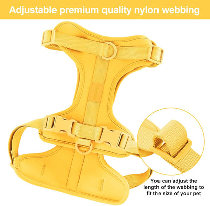 No Pull Lightweight Dog Harness: Adjustable Durable Breathable Mesh Pet Vest Harness with Soft & Comfortable Cushion, for Small Medium Large Dogs (XS, Butter Yellow)