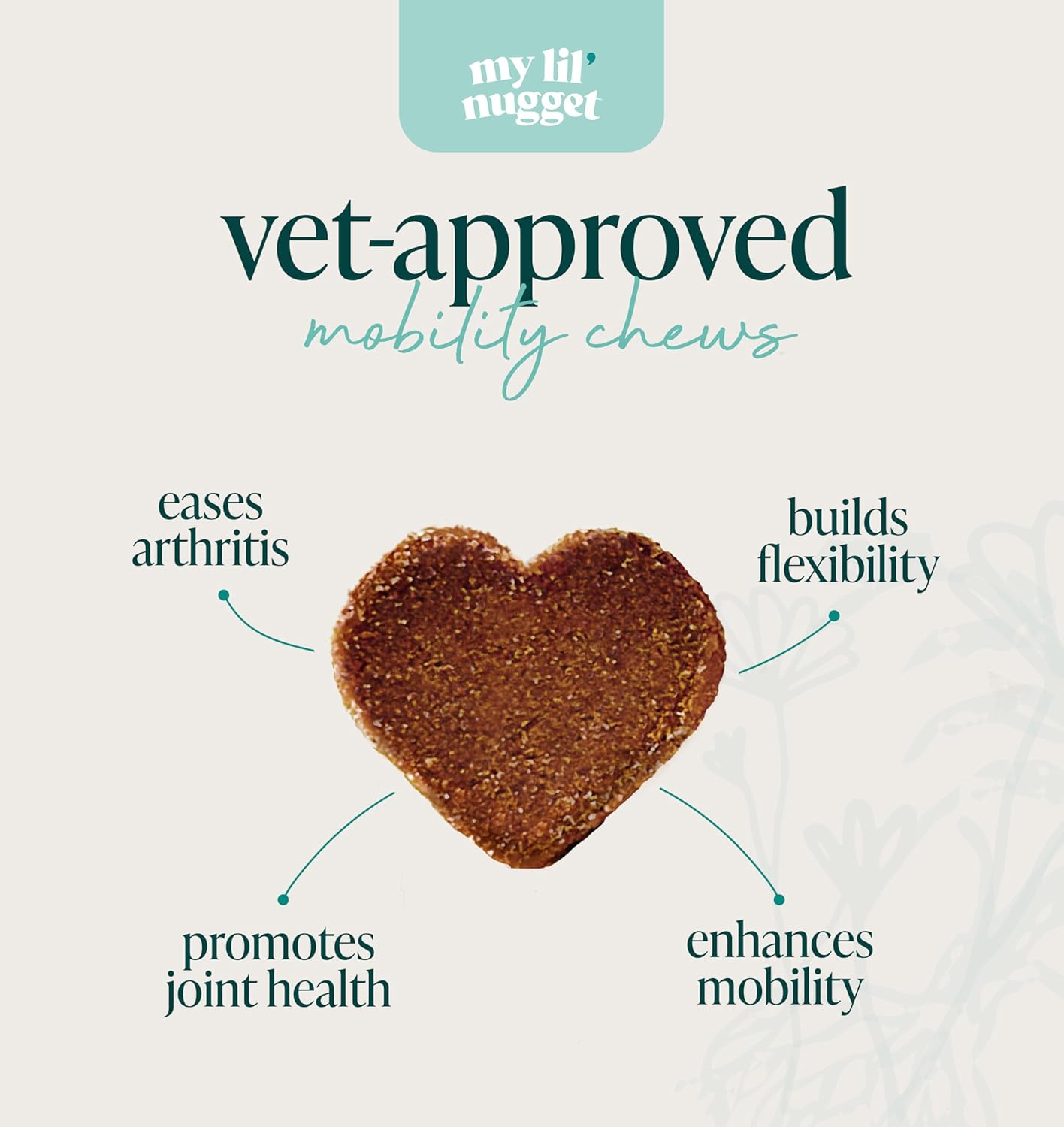 My Lil’ Nugget – Vet-Approved Natural Hip and Joint Support for Dogs | Glucosamine, Chondroitin & Hemp | Mobility & Dog Arthritis Pain Relief | All-Ages – Senior Dog to Puppy | 90 Bacon Flavor Chews