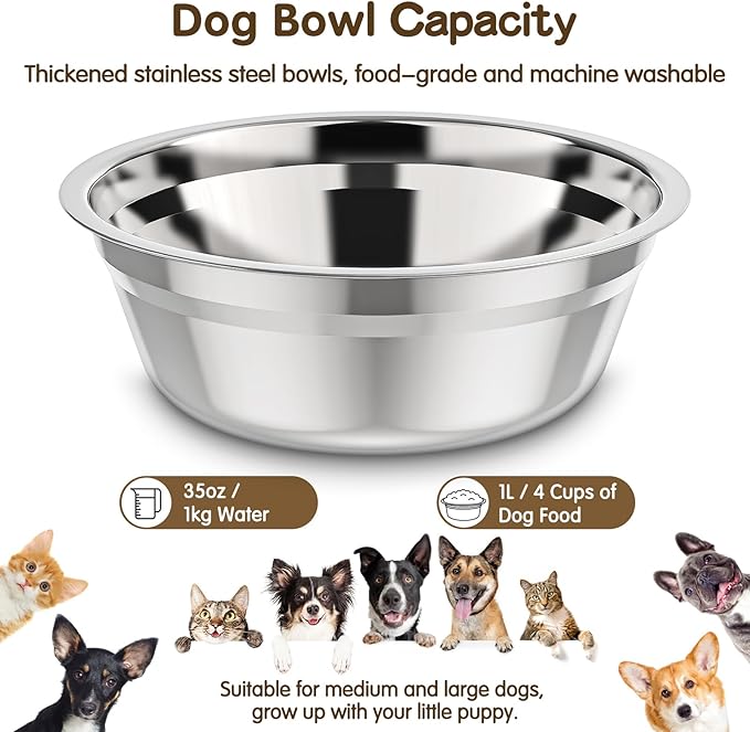 Elevated Dog Bowls Large Breed XIAZ Raised Dogs Bowl Stand Large/Medium Sized Dog 1L Food Water Bowl Stands 5 Heights Adjustable 9/11/12/17in White Pet Feeder Dish Station