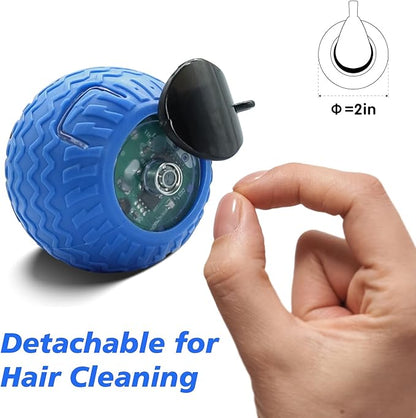 Interactive Cat Toy for Indoor Cats, Speedy Ball with Tail, Automatic Moving Cat Balls for Bored Indoor Adult Cats, 360°Automatic Rolling Ball Toy, Two Speed Adjustment（Blue）