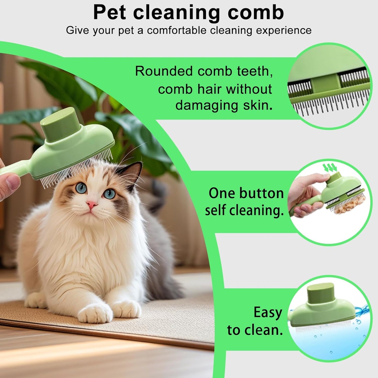 Pet Hair Removal Glove, Magic Brush Pet Hair, Cat Comb, Washable Reusable Dogs Cats Hair Gloves for Furniture, Bed, Sheets, Couch, Clothes, Carpet, Car Seat, Pet Grooming, Curtain (2PCS)