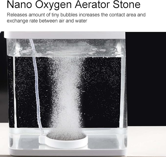 Aquarium Bubbler Air Stone – 4 Inch Fish Tank Nano Quiet Dissolved Oxygen Diffuser Make Super Tiny Bubbles for 35-100 Gallon Aquarium Fish Tank Hydroponics