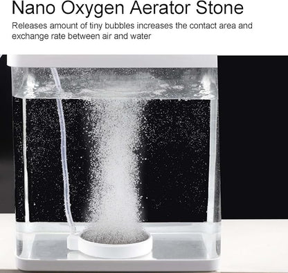 Aquarium Bubbler Air Stone – 4 Inch Fish Tank Nano Quiet Dissolved Oxygen Diffuser Make Super Tiny Bubbles for 35-100 Gallon Aquarium Fish Tank Hydroponics