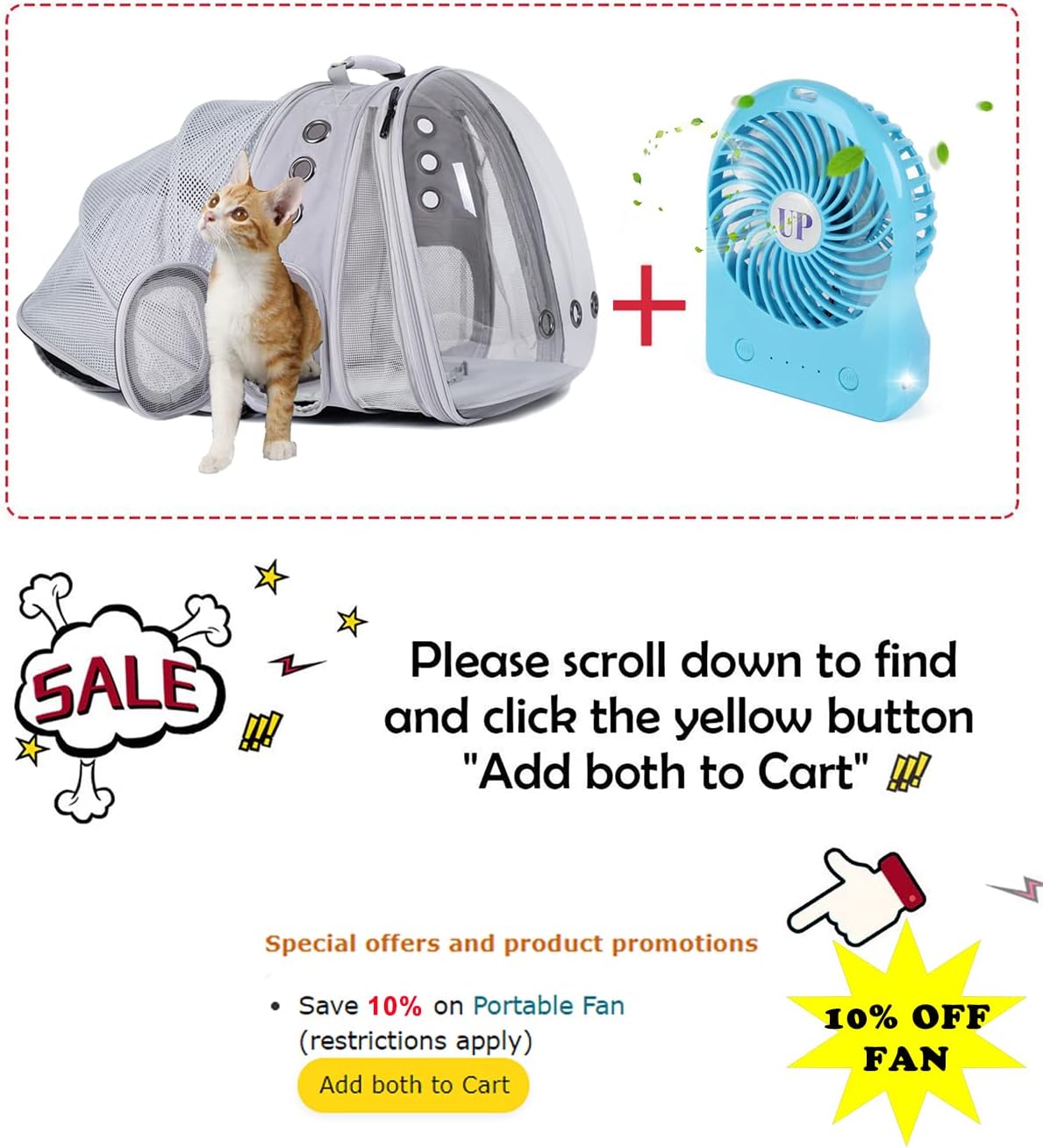 Dual Expandable Cat Backpack Carrier, Fit up to 20 lbs, Expandable Pet Carrier Backpack for Large Fat Cat and Small Puppy