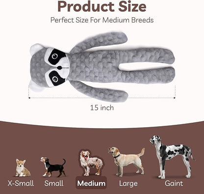 SHARLOVY No Stuffing Dog Toys Squeaky for Large Dogs, Crinkle Puppy Teething Toys to Keep Them Busy, Plush Interactive Doggie Long Lasting Chews for Aggressive Chewers