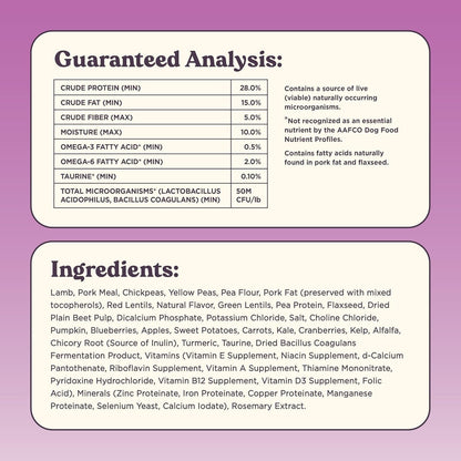 Bundle x Joy Grass-Fed Lamb Dog Food 12lb Bag with Added Probioitics, Poultry-Free, Digestive Gut Health, No Chicken or Beef, Made in USA