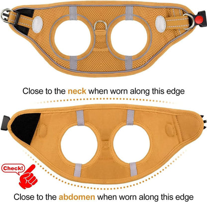 Joytale Small Dog Harness, Breathable Mesh Step-in Vest, Reflective Soft Padded Harnesses for Cats, Puppies and Extra Small Dogs, Brown, XXS