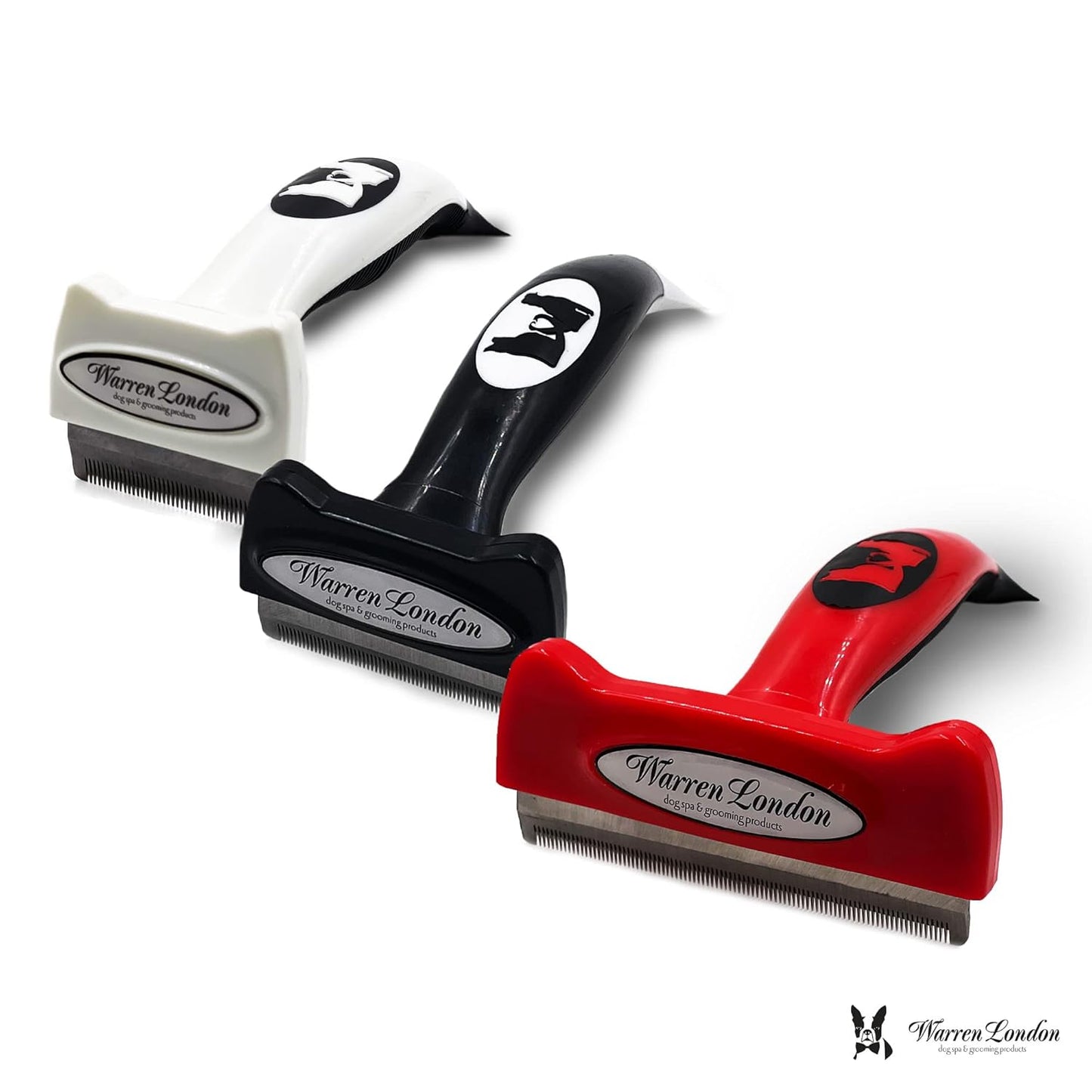 Warren London Deshedding Brush for Large Dogs, Long Hair | 4″ Stainless ¼″ Blade | Rapid Undercoat Removal for Goldens, Huskies & Collies | Pro Grooming Handle