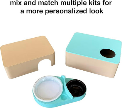 Reptile Hide, 3in1 Hide Box, Humid Hide, Food Dish, for Leopard Gecko, Lizard, Corn Snake, hognose Snake Provides shelter and Humidity for Egg and Shedding (Lobster Red)