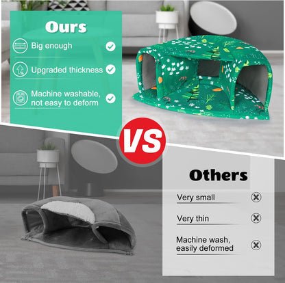 Unicorn Catcher Guinea Pig Hideout - Large Cozy Bed, Warm House, Washable Tunnel Accessories for Small Pets: Hamster, Chinchilla, Bunny