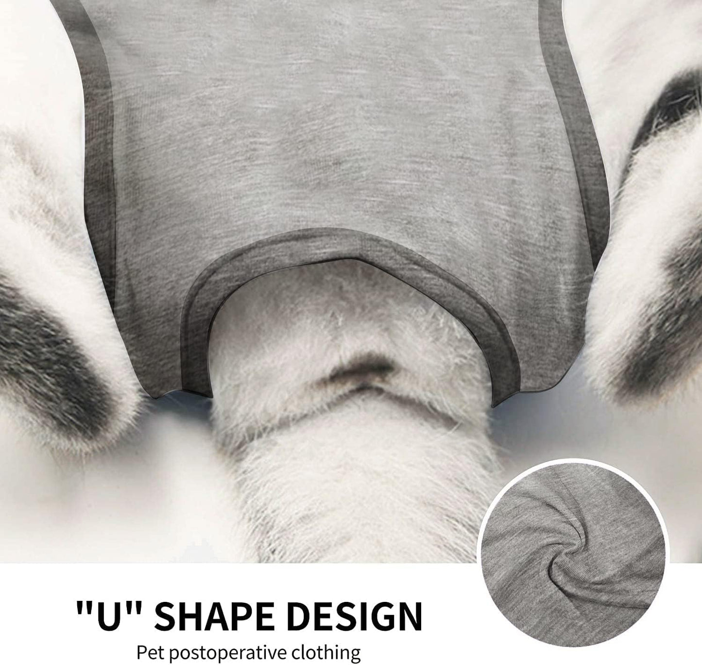 Kitten Onesies,Cat Recovery Suit for Abdominal Wounds or Skin Diseases,After Surgery Wear Anti Licking Wounds,Breathable E-Collar Alternative for Cat Grey M