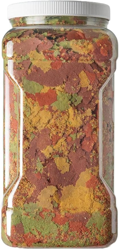 Aquatic Foods Inc. Tropical Fish Premium Flakes for All Community Tropical Fish, Cichlids and Pond Fish. Aquatic Foods Premium Flakes…6oz Med Jar