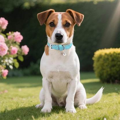 PUPTECK 2 PCS Soft Genuine Leather Cat Kitten Collar with Bells Adjustable for Girl Boy Cats Puppy - Yellow, Teal