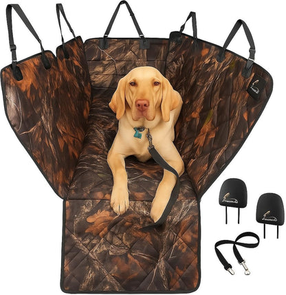 Meadowlark Premium Hammock Dog Car Seat Cover Back Seat, Pet Cover Car Seat Protector, Non-Slip, Dog Stuff, Anti Shock, Water Repellant, Pet Car Seat Cover for Dogs w/Seat Belt & 2 Headrest Covers