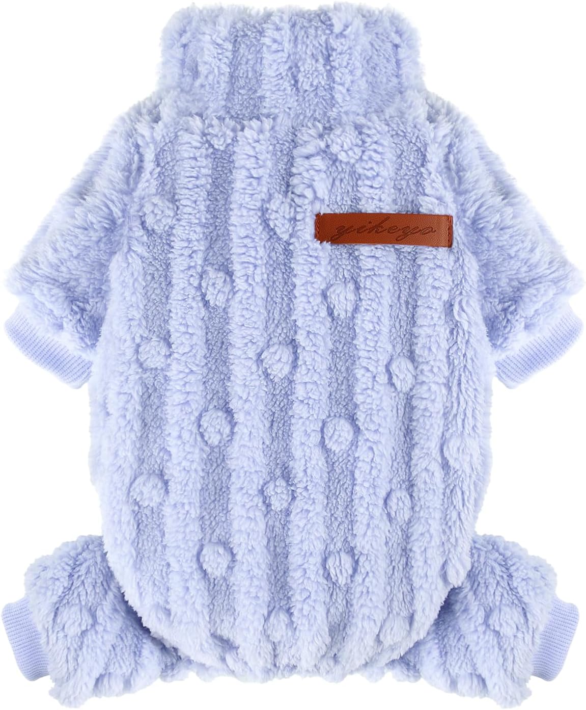 Dog Sweater for Small Dogs, XXS Dog Sweaters Turtleneck Doggie Pajamas Jumpsuits, Small Doggy Clothes Girl Boy, Cold Weather Puppy Onesie Outfits Yorkie Chihuahua Apparel,Light Blue,XXS