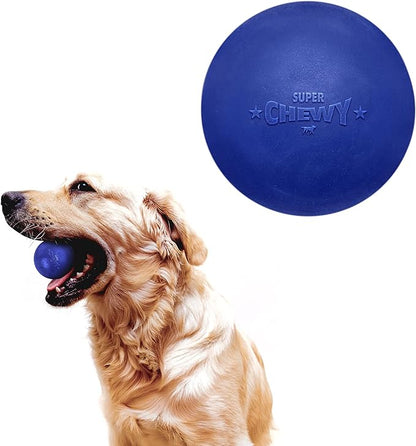 SuperChewy Tough Dog Ball Toy | Strong Natural Rubber | Great Dog Fetch Toy | Chew Toy for Dogs | Ultra Durable Chew Toy for Aggressive Chewers
