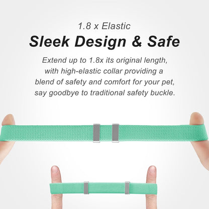 AirTag Cat Collar,Ultra Elastic Cat Tracker Collar with Apple Air Tag Holder, [Lightweight][Scratch Resistant] Stepless Adjustable GPS Pet Collar for Cats Kittens (Green)