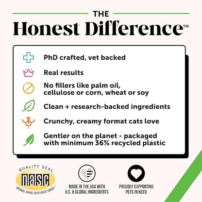 Cat Probiotics Gut + Immune Health Crunchy & Creamy Chews - Digestive Health, Supports Gut Health, Immunity, Healthy Digestion + Cat Constipation Relief - Chicken 30-Day Supply