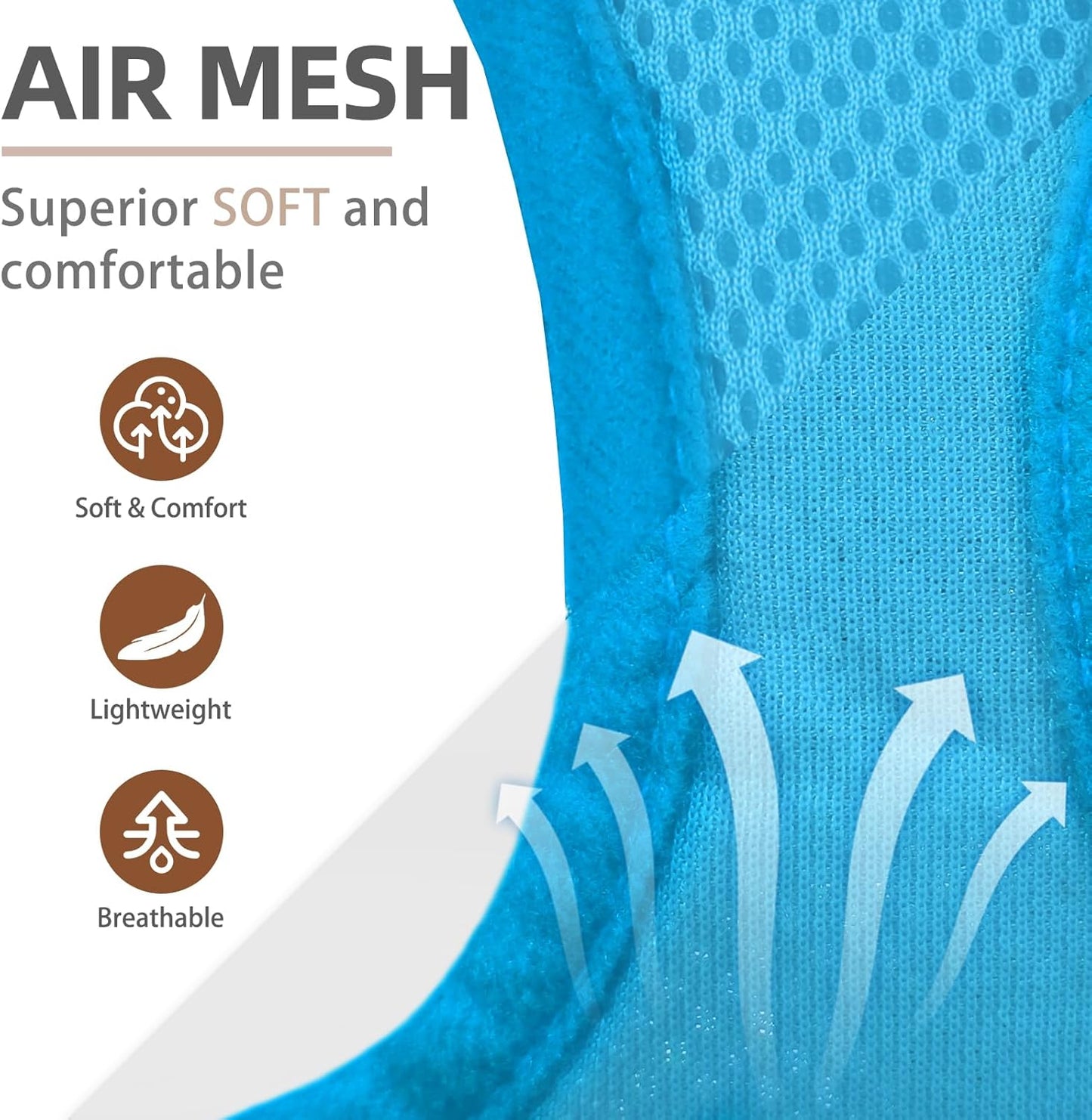 PUPTECK Adjustable Dog Harness Collar and Leash Set Step in No Pull Pet Harness for Small Medium Dogs Puppy and Cats Outdoor Walking Running, Soft Mesh Padded Reflective Vest Harnesses