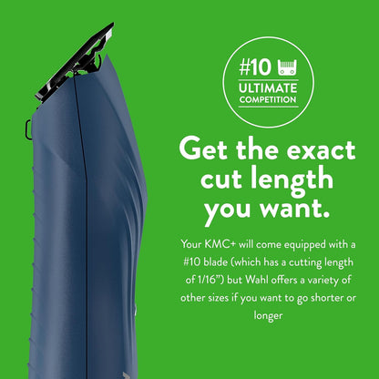 Wahl Professional Animal KMC+ 2-Speed Cordless Clipper (3027168) - Detachable Blade Pet & Dog Clipper Kit - Patented Ergonomic Housing Design - Navy