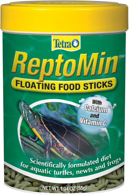 Tetra ReptoMin Floating Food Sticks, Food for Aquatic Turtles, Newts and Frogs, 1.94 oz