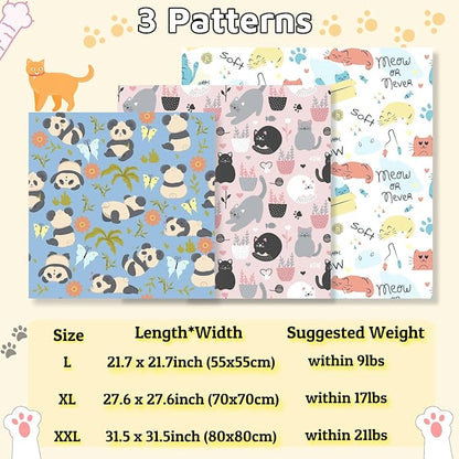 31.5" Cat Wrap for Grooming-Premium Cat Grooming Wrap Cat Restraint for Nail Clipping, Self-Adherent Soft Cat Blanket to Wrap Cat Anti-Scratch Anti-Escape Grooming Bag (White, XXL)