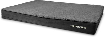 The Dog’s Bed Orthopedic Jumbo Memory Foam Dog Bed, XXXL Grey Plush, Pain Relief for Arthritis, Hip & Elbow Dysplasia, Post Surgery, Lameness, Supportive, Waterproof Washable Cover