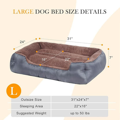 Dog Bed for Medium Size Dogs, Pet Couch Bed with Durable Fabric and Anti-Slip Bottom