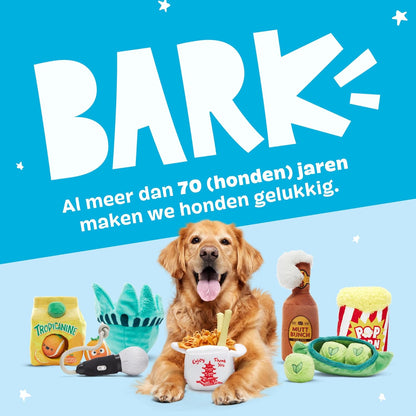 Barkbox Lady Liberty Ball Plush Dog Toy – 2-in-1 Squeaky and Crinkle Dog Toy with Plush Exterior and Textured Ball Core – Large Dog