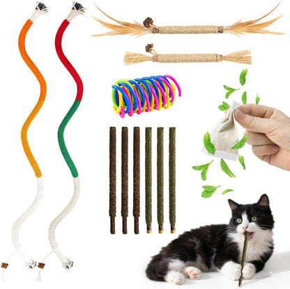 Silvervine Sticks for Cats Cat Chew Toy, Cat Teething Toys for Dental Cleaning Teeth, Cats Chew Stick for Kitten Teething, Kitten Chew Toys (15PCS)