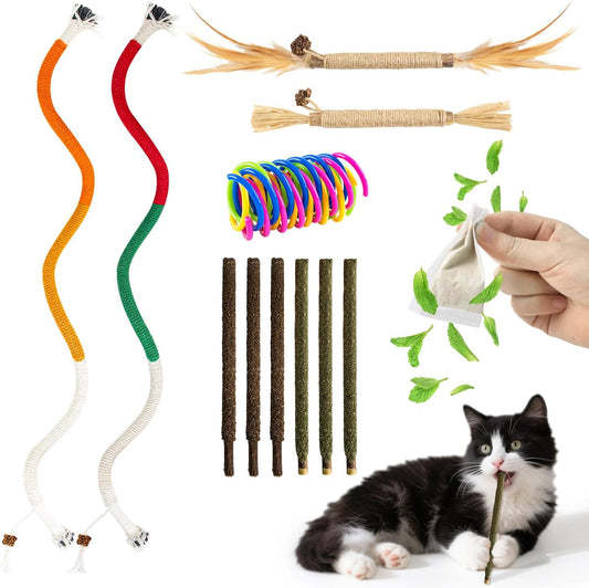 Silvervine Sticks for Cats Cat Chew Toy, Cat Teething Toys for Dental Cleaning Teeth, Cats Chew Stick for Kitten Teething, Kitten Chew Toys (15PCS)