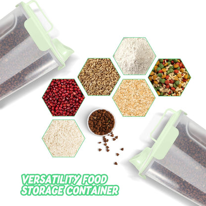 5Lbs /6Qt/5L Airtight Cat Dog Food Storage Container with Upgraded Large Nozzle BPA-Free, Pet Food Storage Containers for Rice, Grain, Pet Food, Flour, Dog Treat Storage-2 Pack Green