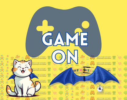 1 PC Bat Wing Cat Collar with Bell, Adjustable Kitten Collar with Safety Breakaway Buckle for Boy&Girl Cats, Halloween Christmas Cat Accessories for Kitten Puppy