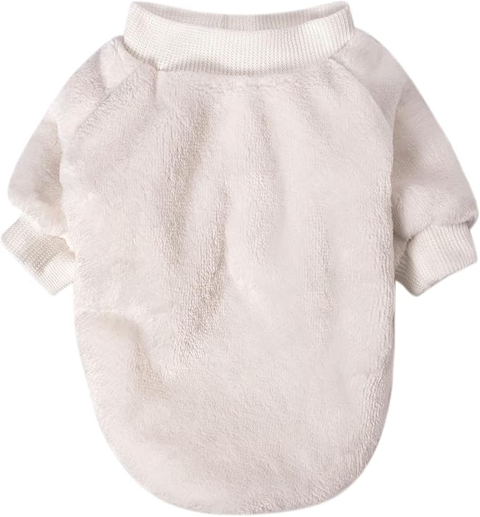 FabriCastle Dog Sweaters, 3-Pack Dog & Cat Clothes, Ultra Soft and Warm Pet Jackets for Small Dogs Boy & Girl, Winter Pet Apparel Costumes, Puppy Outfits (Beige,Light Green,Yellow, Small)