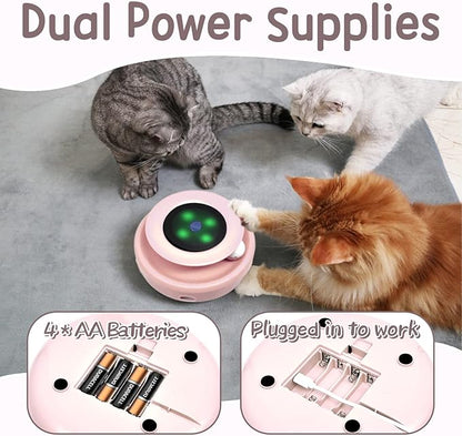 ORSDA Cat Toys 2-in-1 Interactive Cat Toys for Indoor Cats, Automatic Cat Toy Balls, Ambush Feather Kitten Toys with 6pcs Attachments, Dual Power Supplies, Auto On/Off (Upgraded Version)