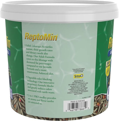 Tetra ReptoMin Pro Sticks Adult Turtle Formula Daily Diet for Aquatic Turtles, 2.54 Pounds