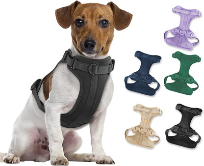 No Pull Lightweight Dog Harness: Adjustable Durable Breathable Mesh Pet Vest Harness with Soft & Comfortable Cushion, for Small Medium Large Dogs (Medium, Black)