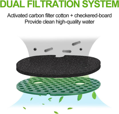 REPTIZOO Reptile Water Dispenser Automatic Chameleon Drinking Fountain with Indicator Light, Reptile Terrarium Decor Water Dripper for Reptiles, Chameleon, Lizard, Gecko Amphibians