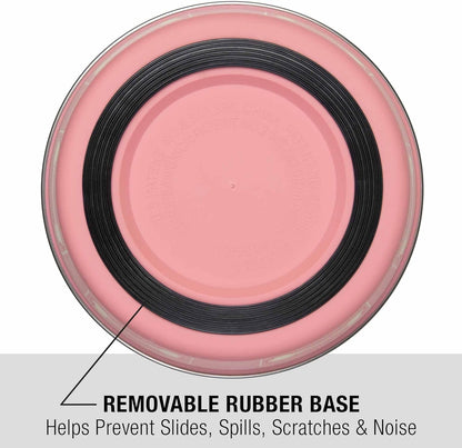 Loving Pets Bella Dog Bowls- Stainless Steel Dog & Cat Bowls - Spill Proof Dog Food Bowl, Cat Bowl, Puppy Essentials & Pet Supplies Great for Home & Travel (Small 10-20 lbs, Coastal Pink)